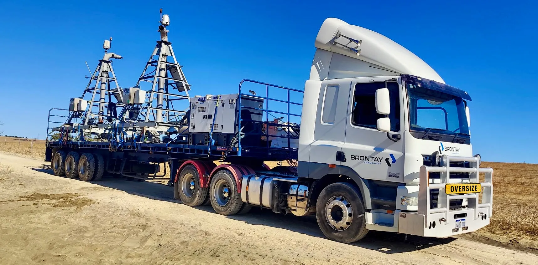 Heavy machinery transport in Lancelin